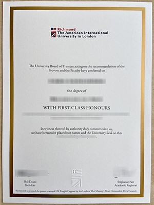 How much does a fake The American International Uni