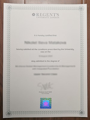 Order a fake Regent's University London degree in 3