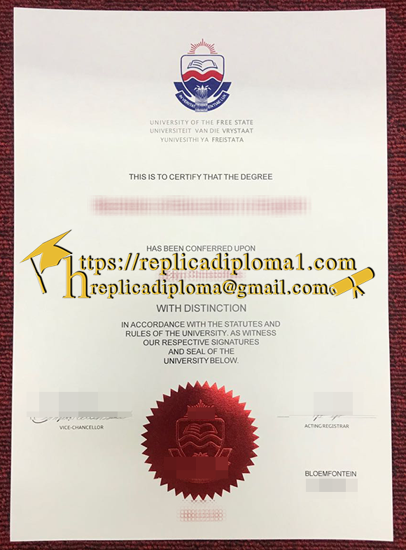 university of free state degree  diploma