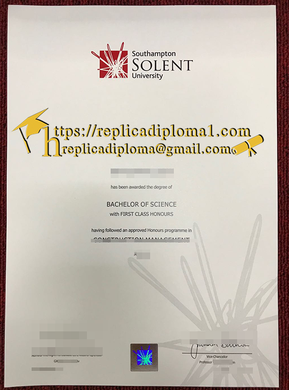 Southampton Solent University diploma