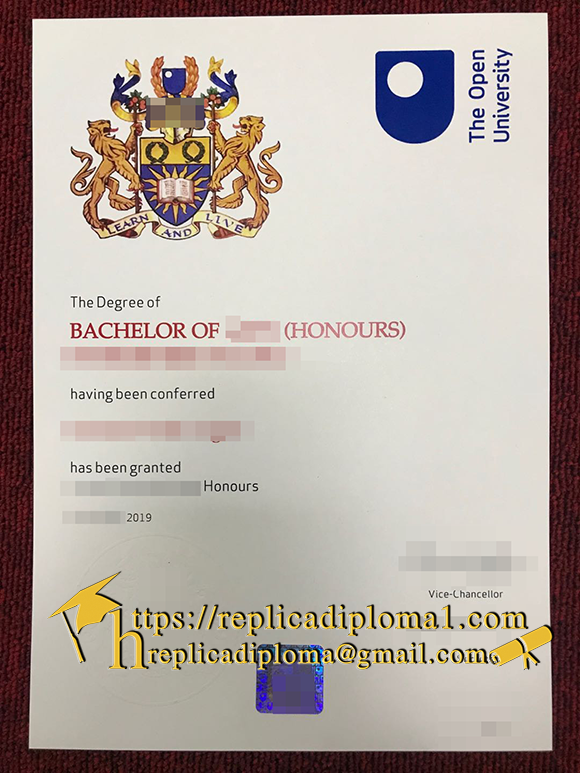 Open University of UK Actual Match Degree Free Sample from replicadiploma.net