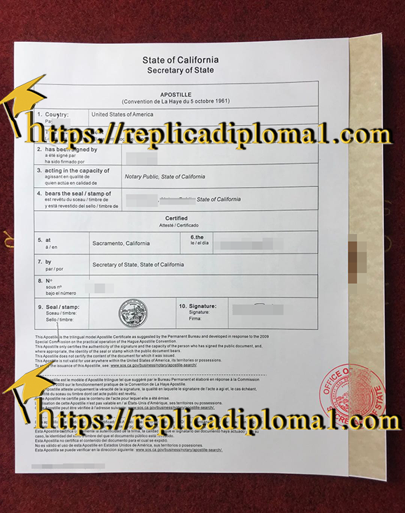 california apostille certificate