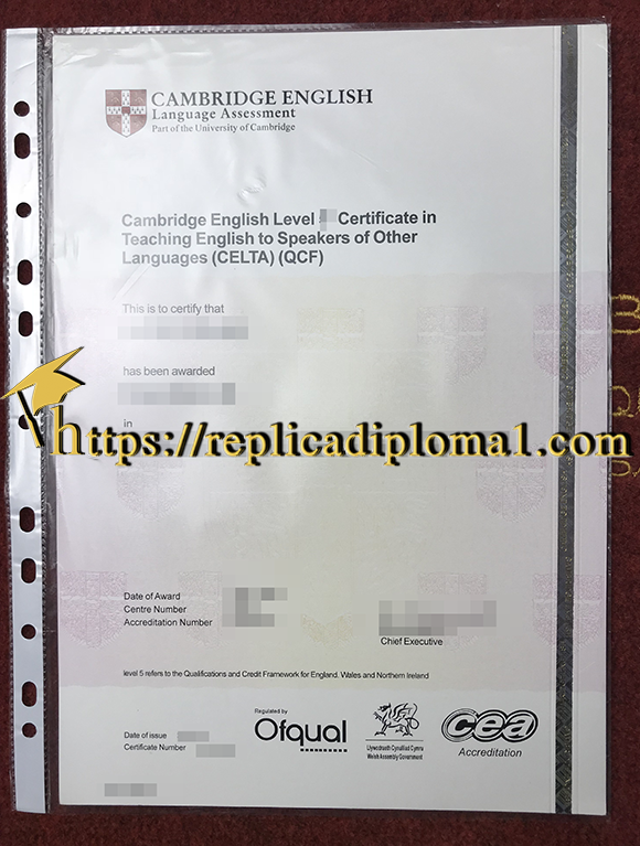 CELTA certificate