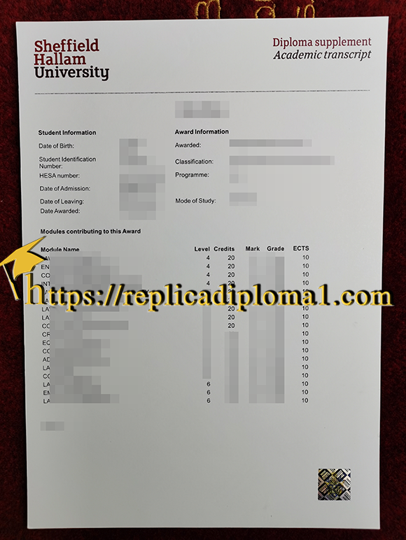 SHU transcript