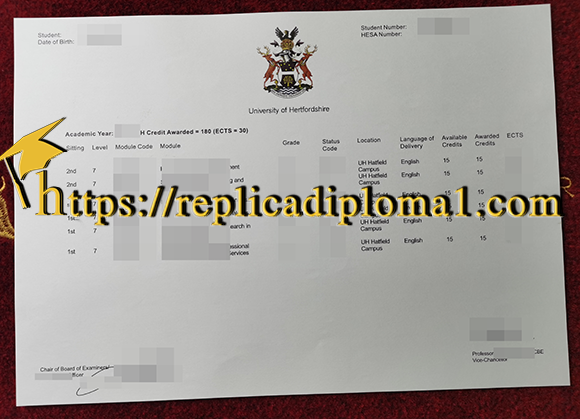 (UOH) University of Hertfordshire Transcript